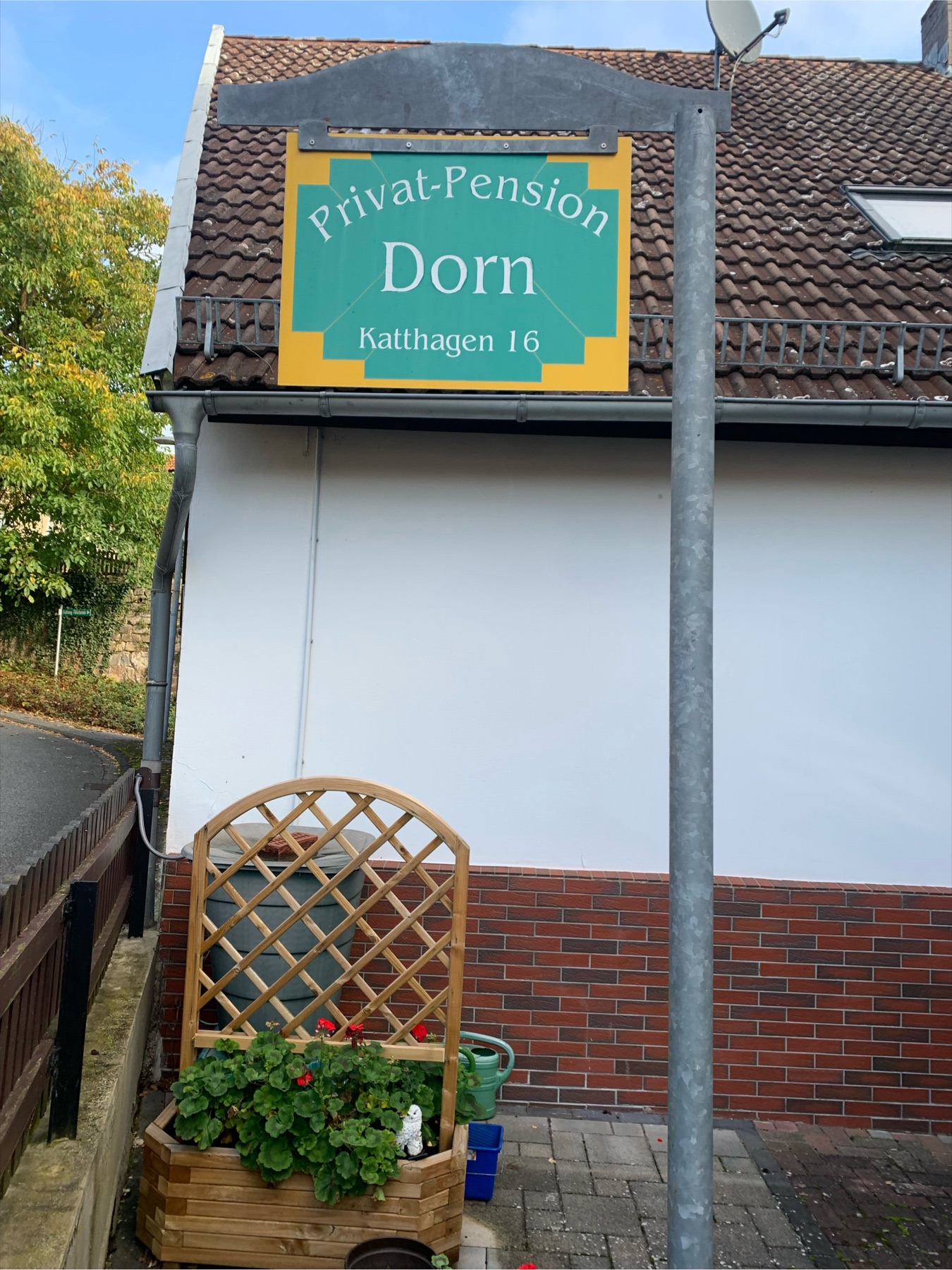 Außenbereich der Pension Dorn